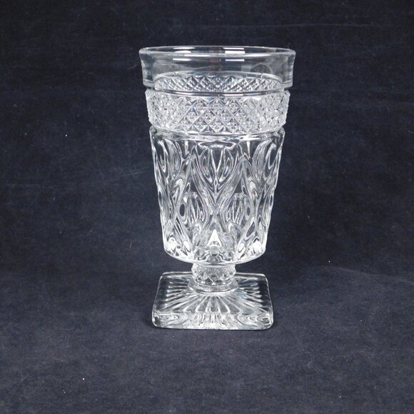 Set Of 2 Imperial Cape Cod Clear Square Footed Tumbler Glasses Vintage 5.5 Tea - Picture 5 of 12